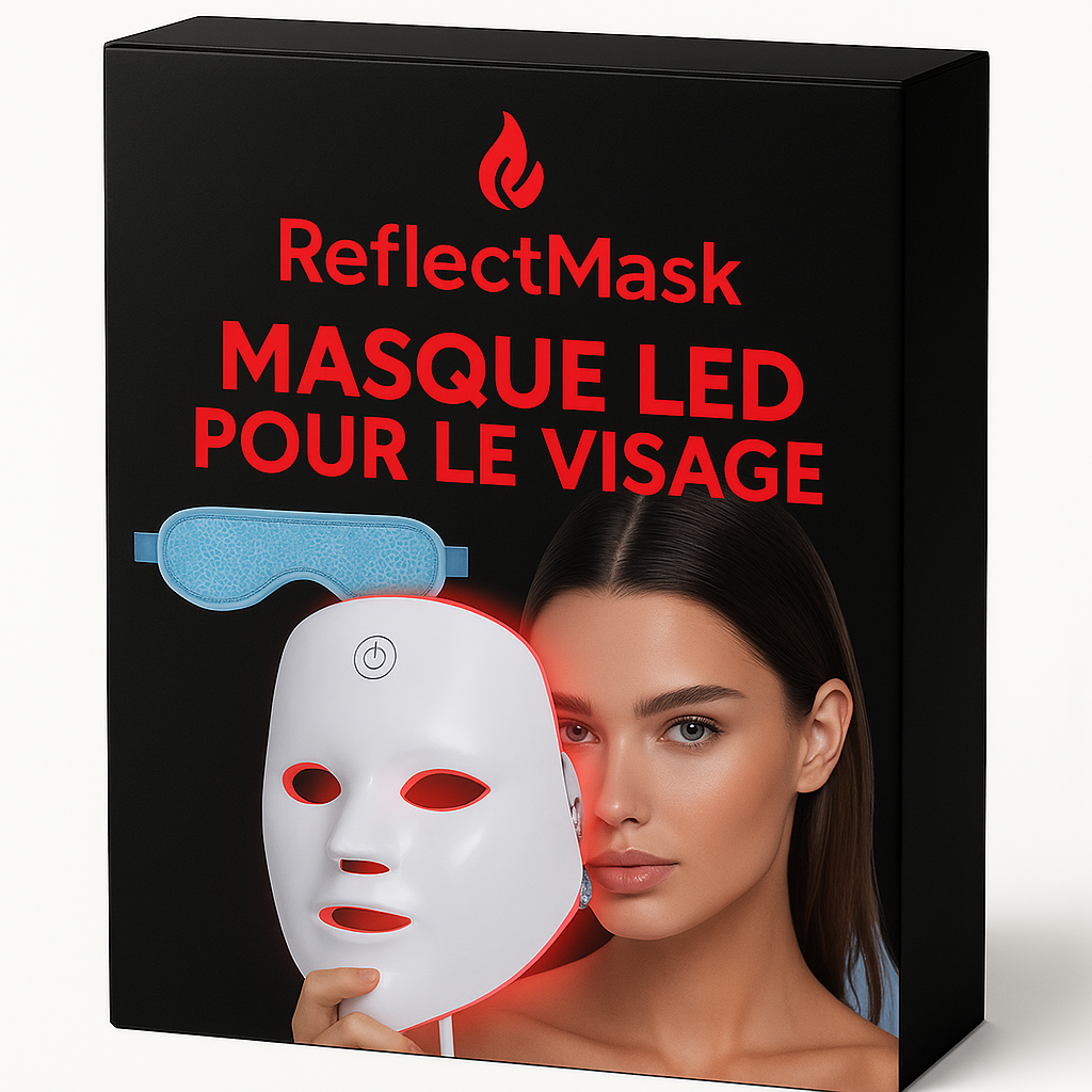 Masque de Beauté LED 7 Couleurs – Soin Complet Visage & Yeux, Éclat et Confort à Domicile