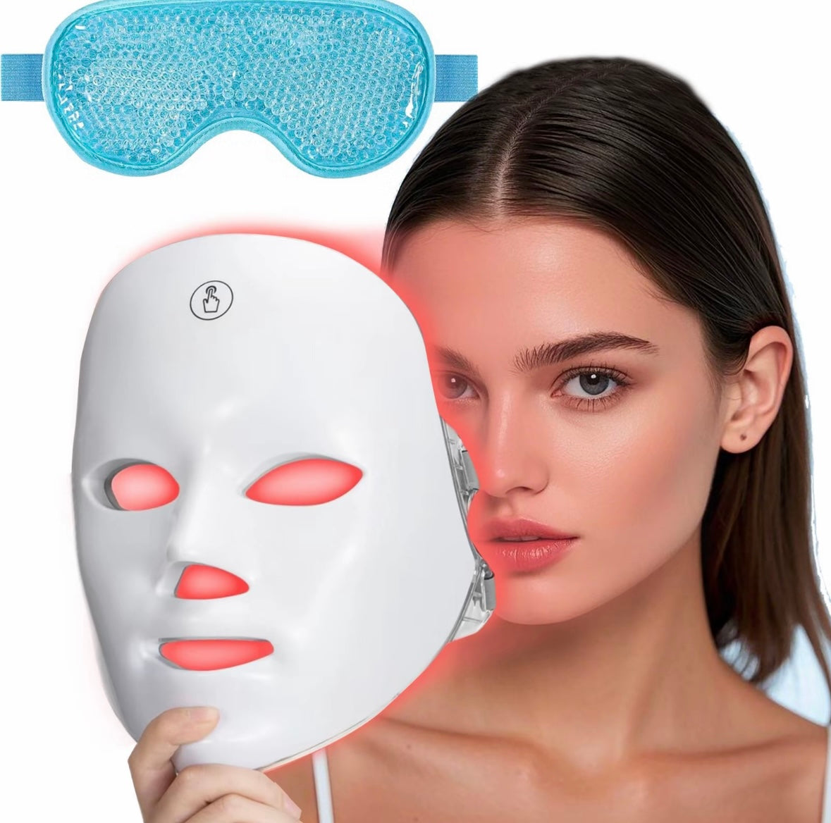 Masque de Beauté LED 7 Couleurs – Soin Complet Visage & Yeux, Éclat et Confort à Domicile